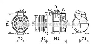 AVA QUALITY COOLING msak614 -  Компрессор, кондиционер